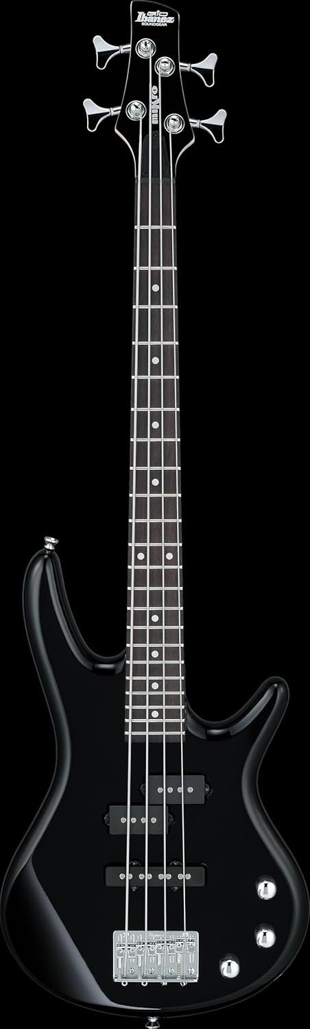 Micro 4 String Electric Bass Guitar Short Scale Black