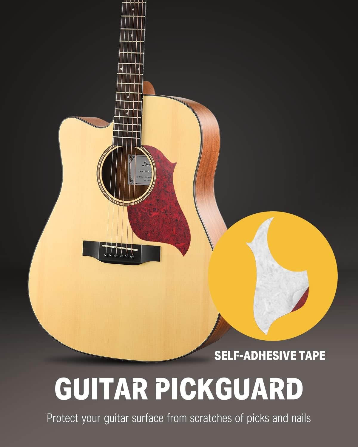 Left Handed 41" Acoustic Guitar Full Size Cutaway Beginner Kit