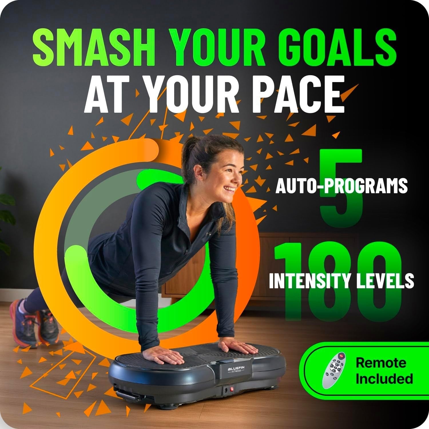 Ultra Slim Vibration Plate Exercise Machine 180 Levels 5 Programs Home