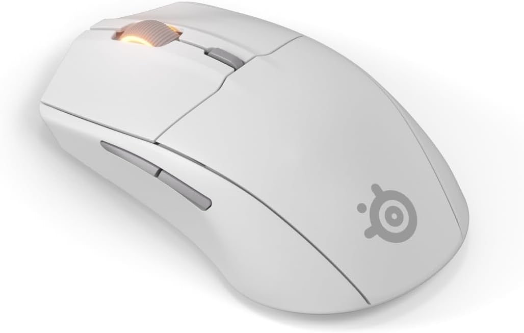 Wireless Gaming Mouse 18000 DPI Bluetooth 2.4GHz 60M Click White