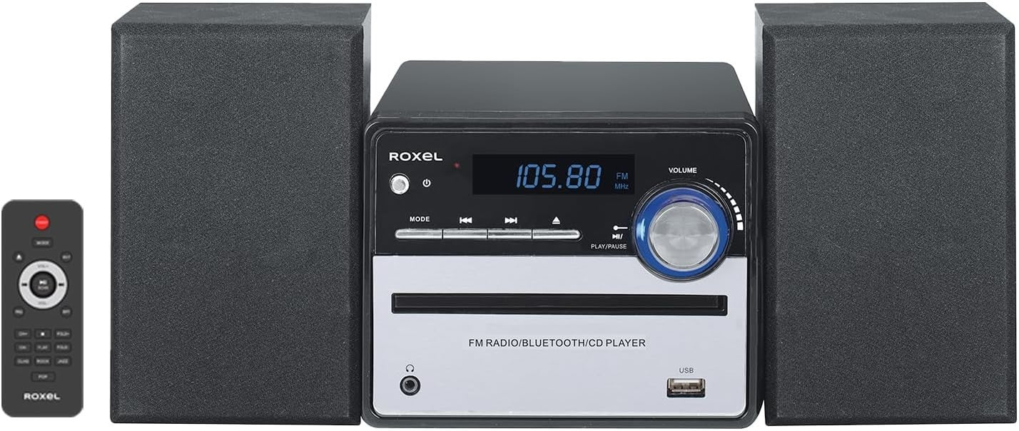 Compact CD Player Bluetooth Hi-Fi Stereo System USB AUX FM Radio Remote Control
