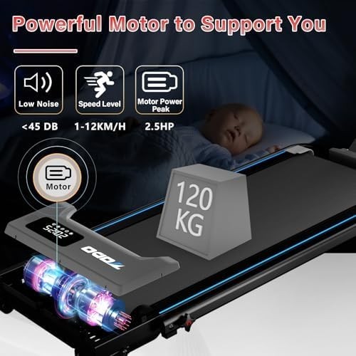 Foldable 2-in-1 Walking Pad Treadmill 4-Level Incline Quiet Home Office
