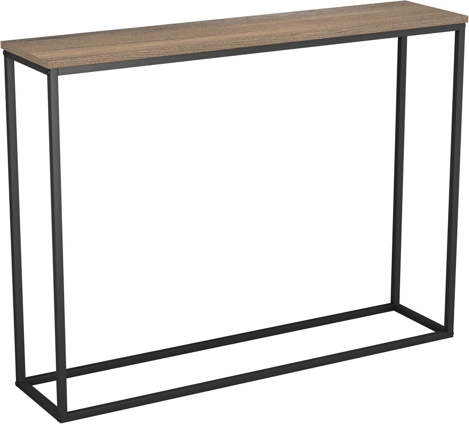 Sleek Wooden Hallway Console Table 24x100x75cm Metal Legs - Stylish Storage