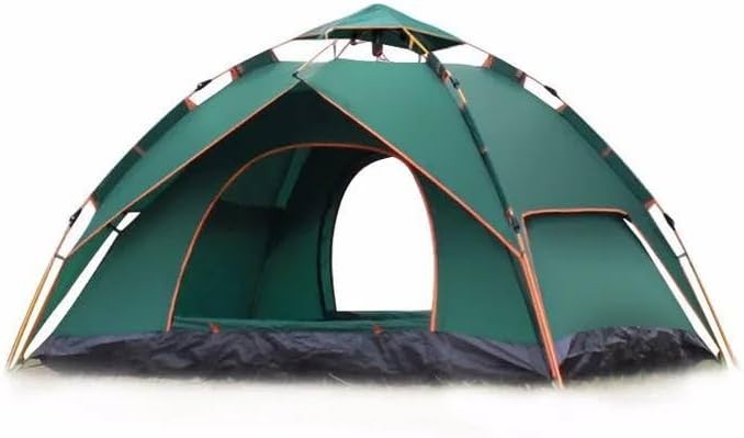 2-3 Person Pop Up Camping Tent Double Layer Waterproof Green