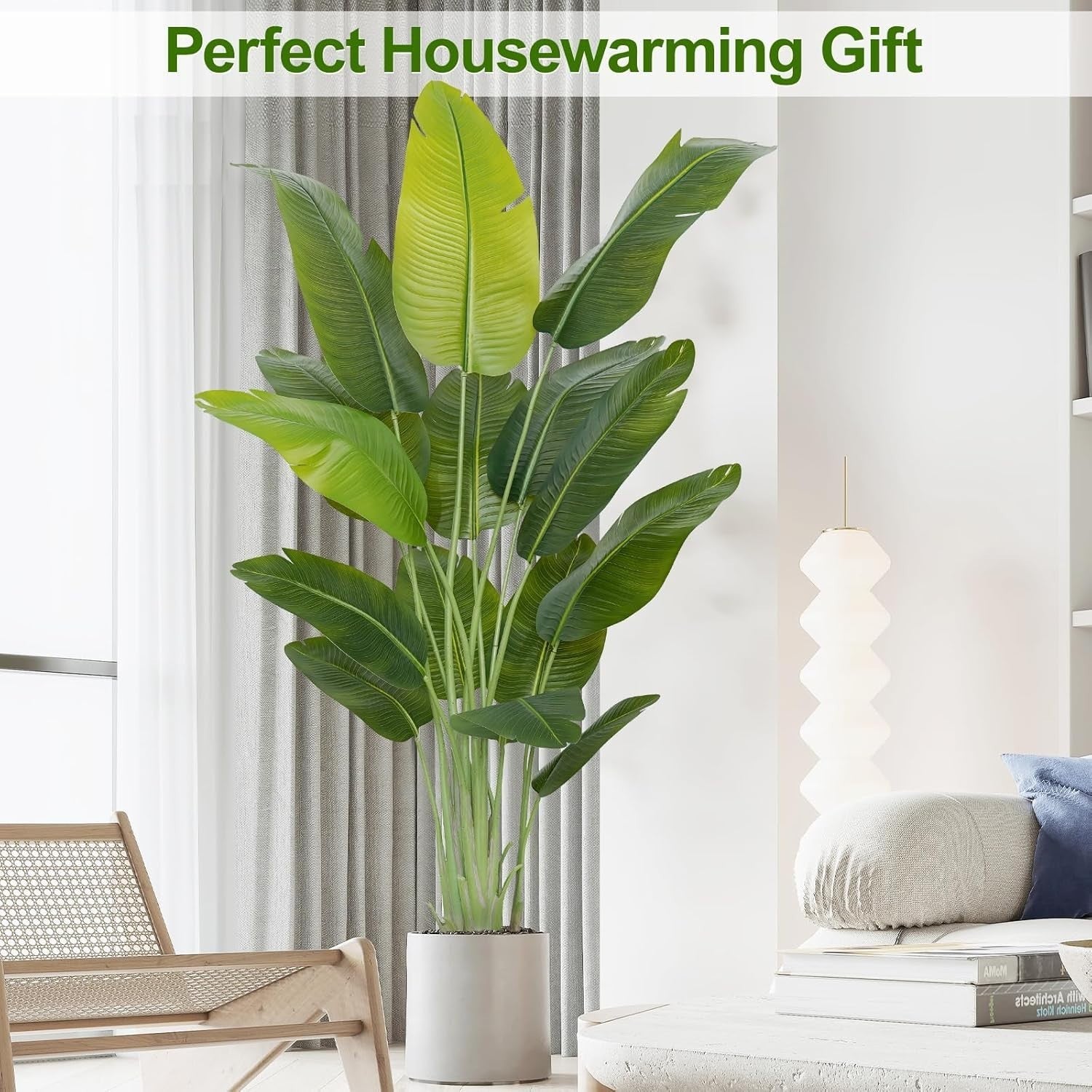Set of 2 Bird of Paradise Plants 200cm Lifelike Indoor Potted Tropical Banana