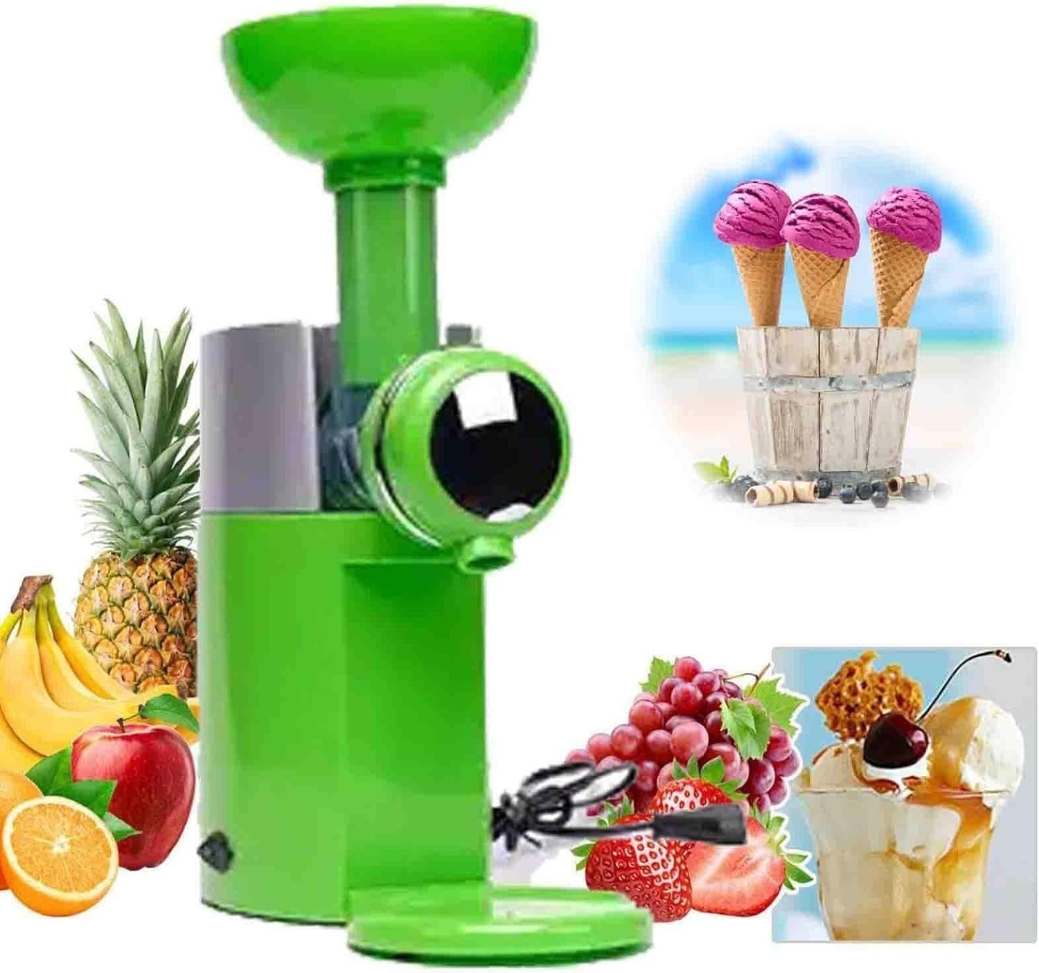 Frozen Fruit Ice Cream Maker Mini Slush Milkshake Machine Easy Clean