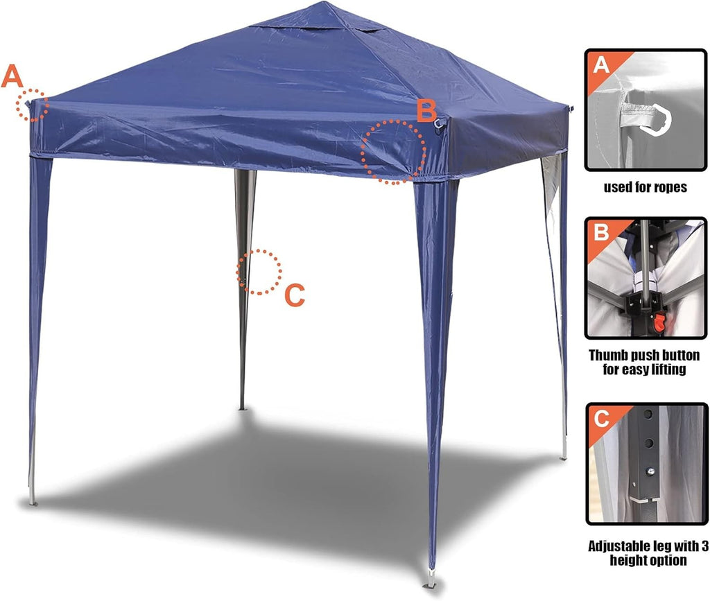 3x3M Pop Up Gazebo Heavy Duty Waterproof Outdoor Party Tent Blue