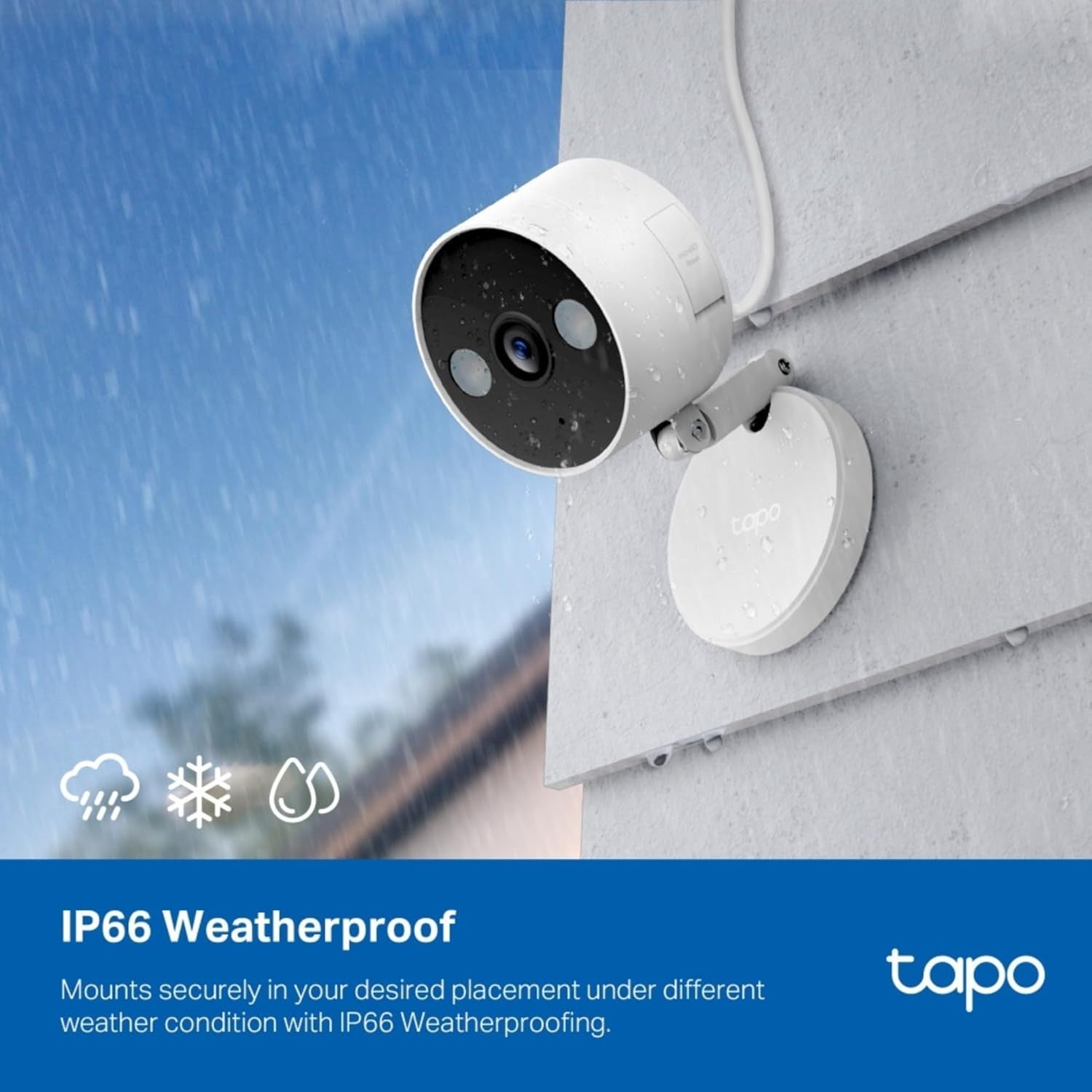 2K Outdoor Security Camera Color Night Vision AI Detection IP66 WiFi