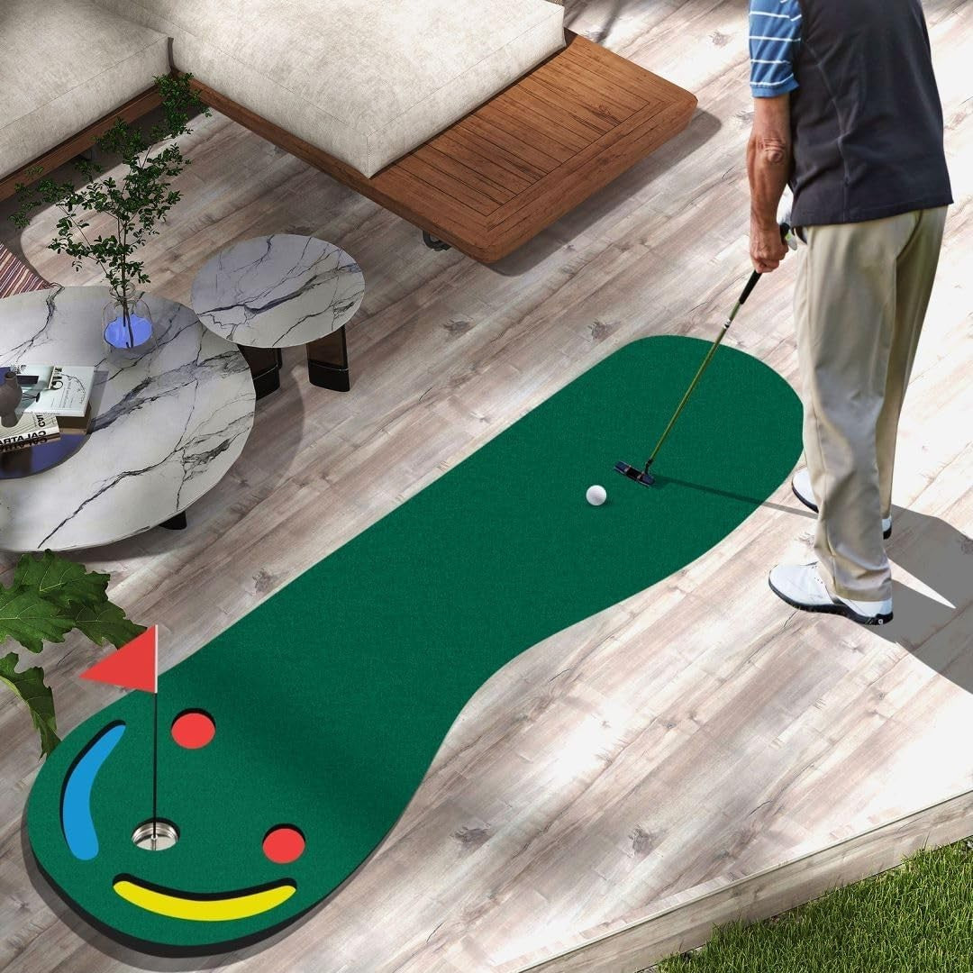 Golf Putting Mat 42" Practice Green Indoor Home Office Training Aid