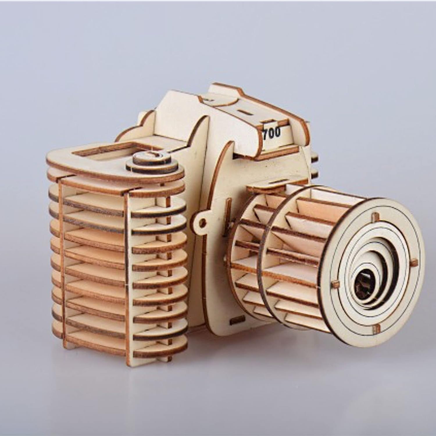 3D Wooden Puzzle Camera DIY Kit for Adults Teens – No Glue Needed, Fun Build