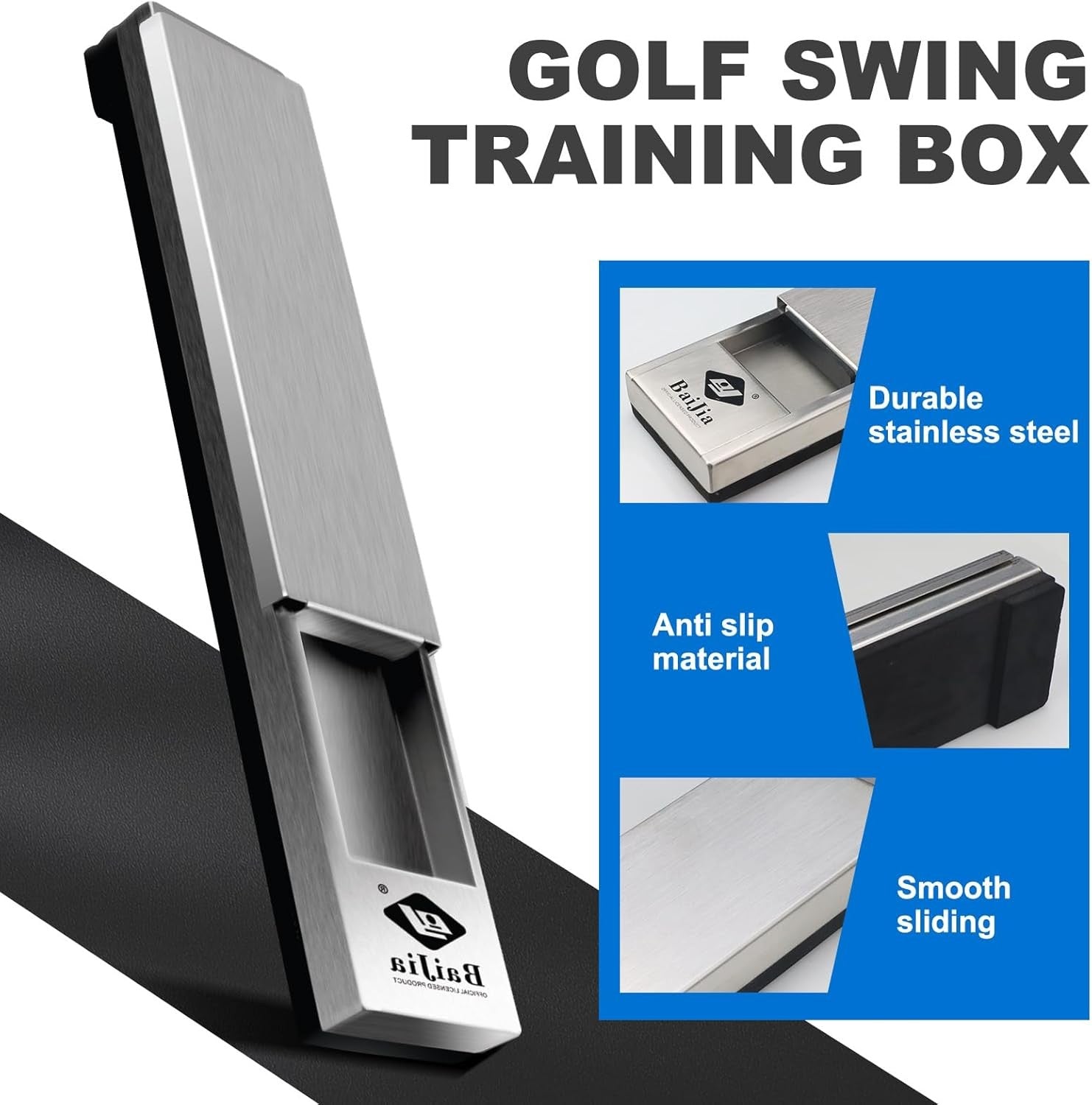 Golf Swing Trainer Pedal Power Rotation Training Aid Stainless Steel