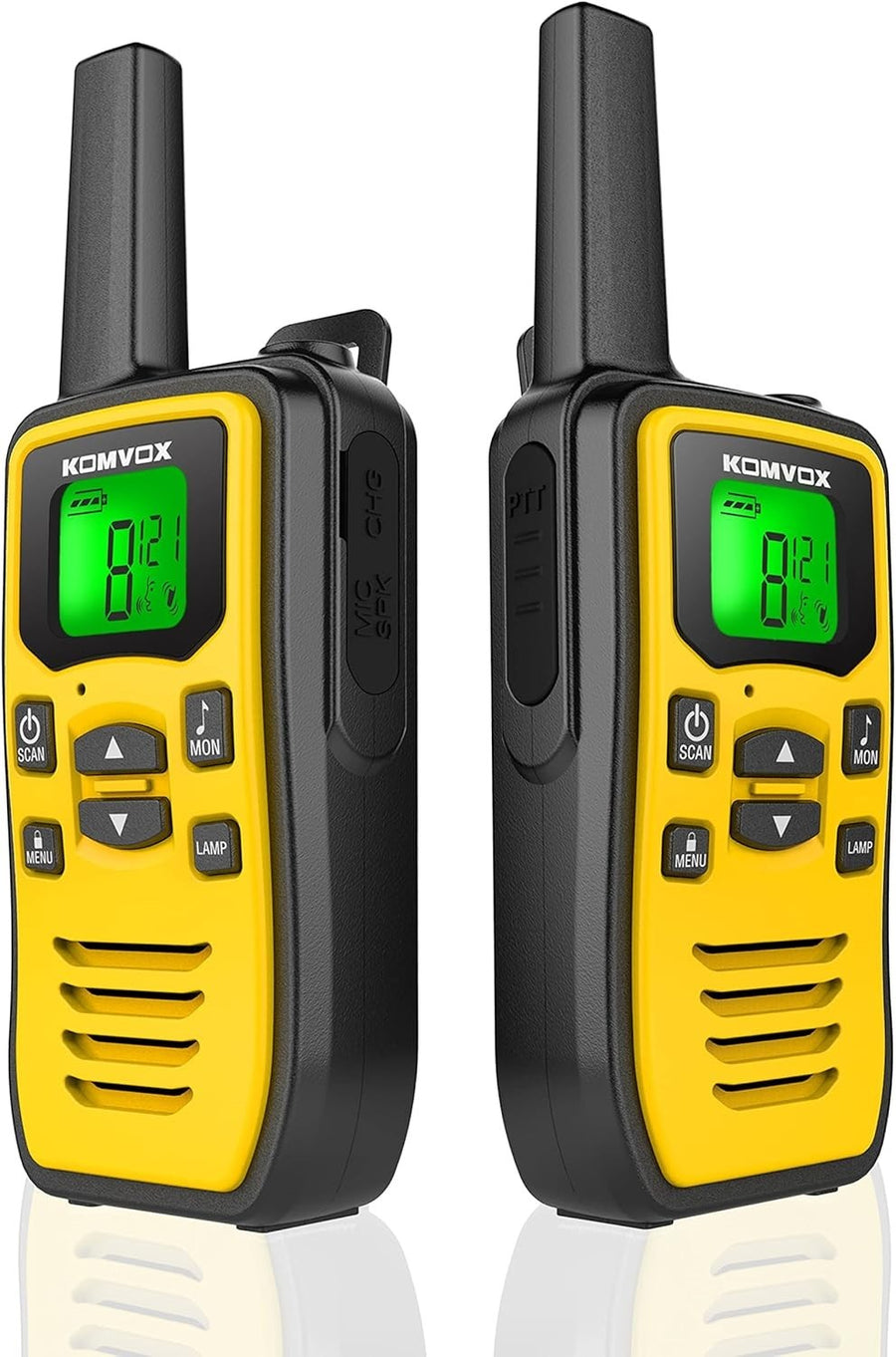 Professional Walkie Talkies Rechargeable 2 Pack Long Range PMR VOX