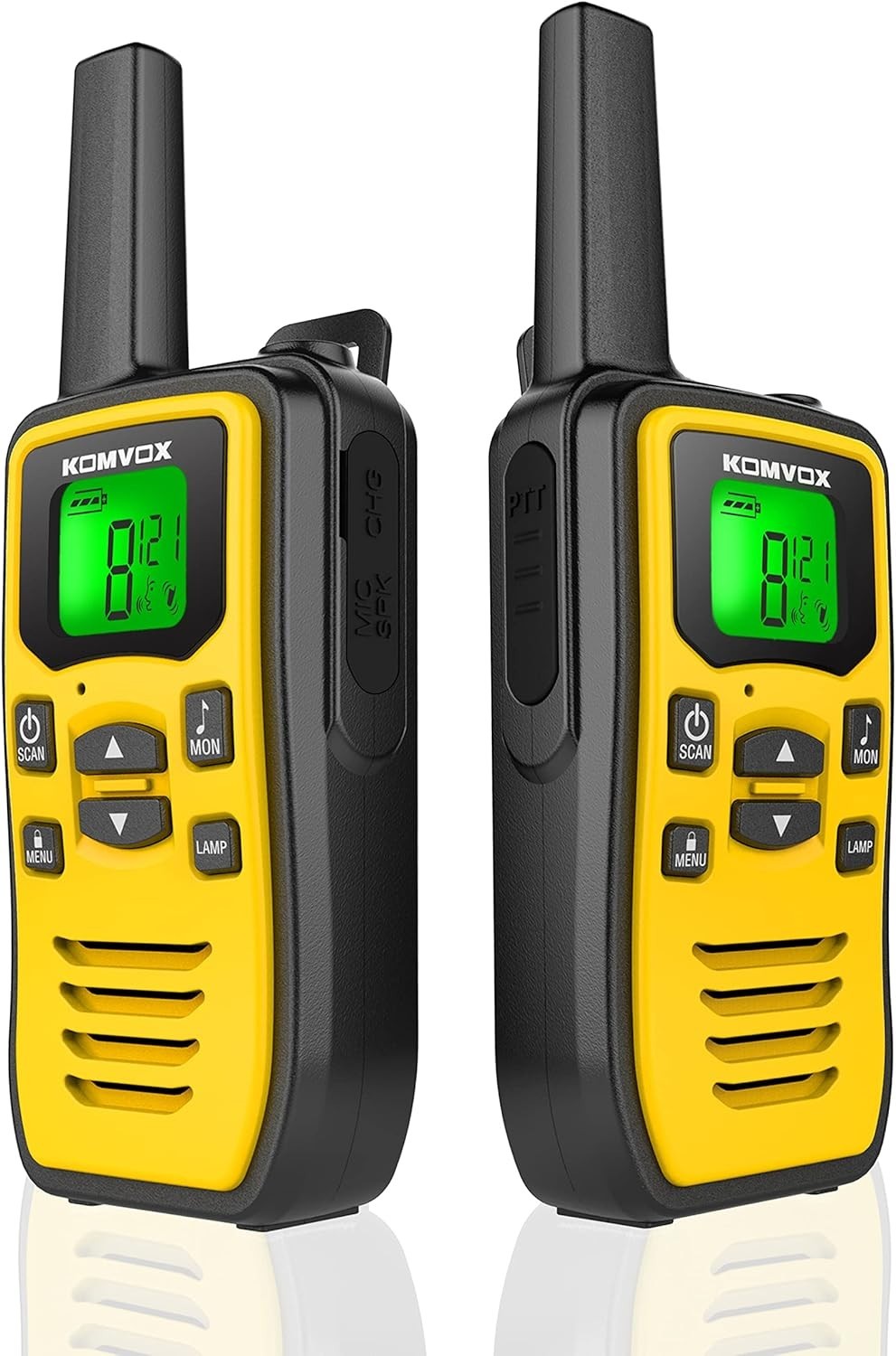 Professional Walkie Talkies Rechargeable 2 Pack Long Range PMR VOX