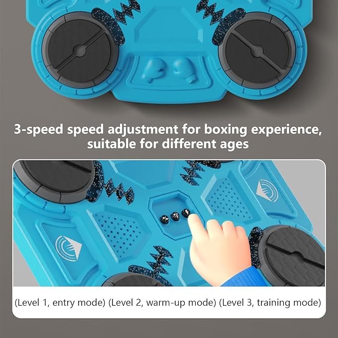 Music Boxing Machine Wall Mounted LED Reaction Trainer Home Workout Game