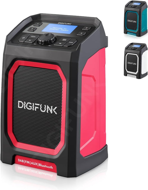 DAB+ Work Site Radio Bluetooth USB Rechargeable IP65 Waterproof