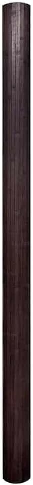 Dark Brown Bamboo Room Divider 250x165cm Roll-Up Privacy Screen Home Office