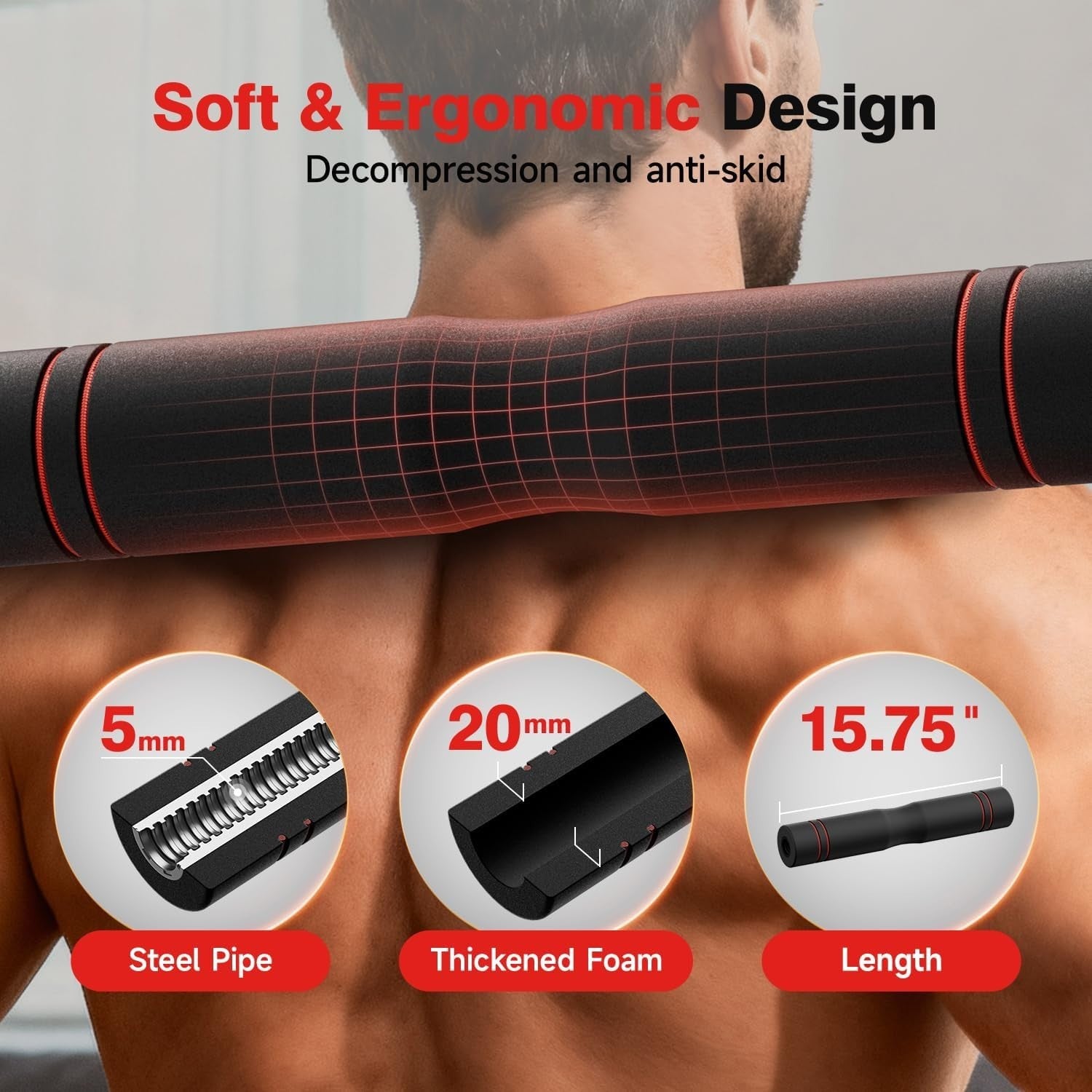 Adjustable Dumbbell Set 20lb 5 in 1 Free Weights Home Gym