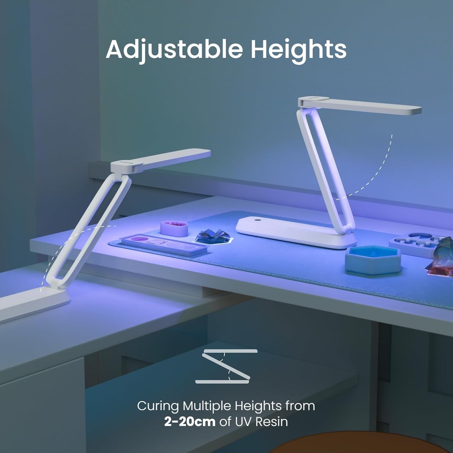 UV Resin Curing Light Wireless Rechargeable LED Lamp Foldable 3-in-1