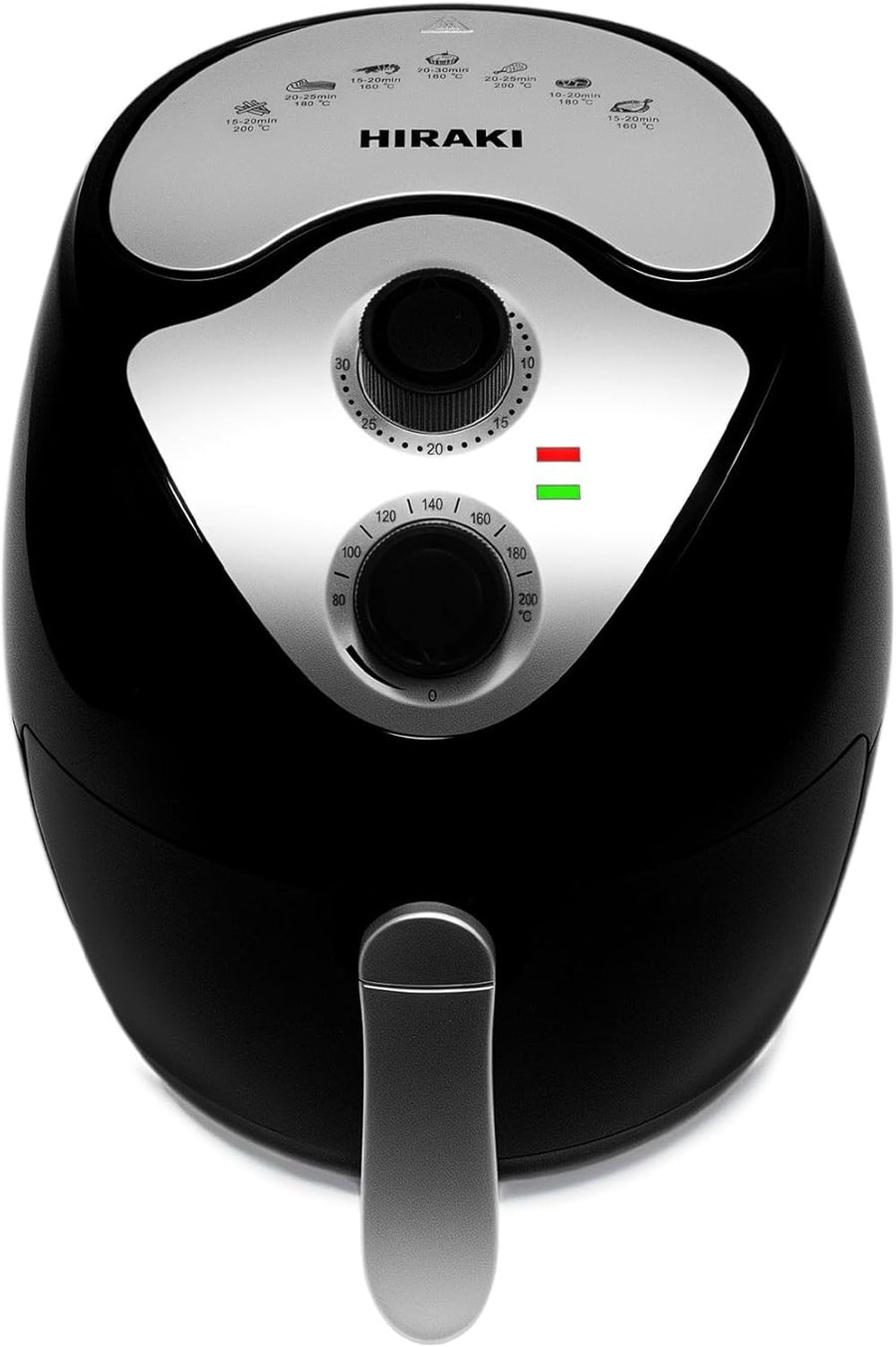 3.8L Compact Air Fryer Manual 200°C Rapid Heat 30min Timer Nonstick