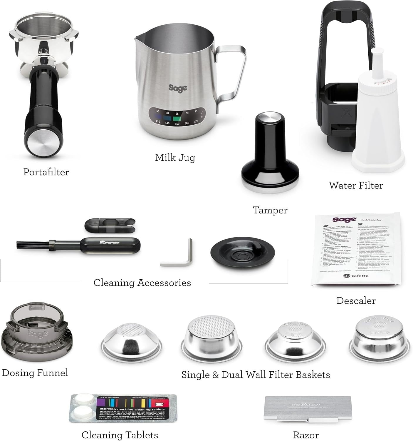 Barista Coffee Machine 2L Bean Grinder 15-Bar Pump Steam Wand Black