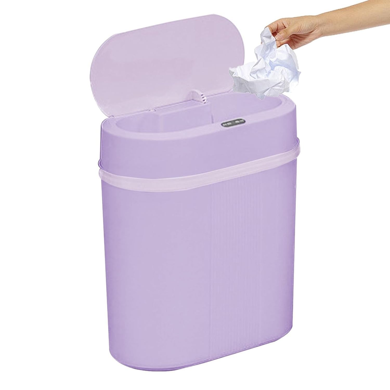 Automatic Touchless Trash Can Motion Sensor 28L Slim Purple