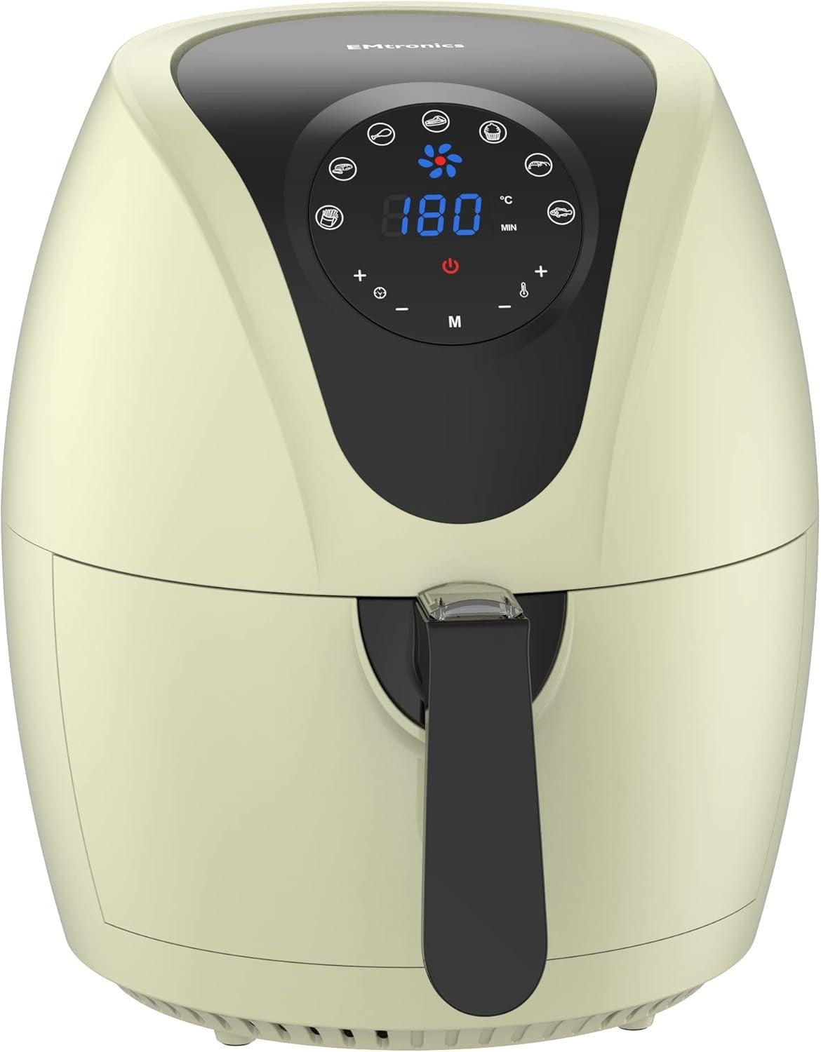 Cream Air Fryer Set 12L Digital Oven + 4.5L Drawer Low Fat Cooker