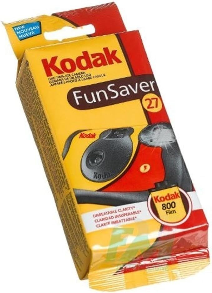4 Pack Disposable Film Cameras Flash 27 Exposure 800 ISO Compact