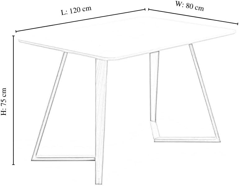 4-Seater Wooden Dining Table Set with PU Cushioned Seating