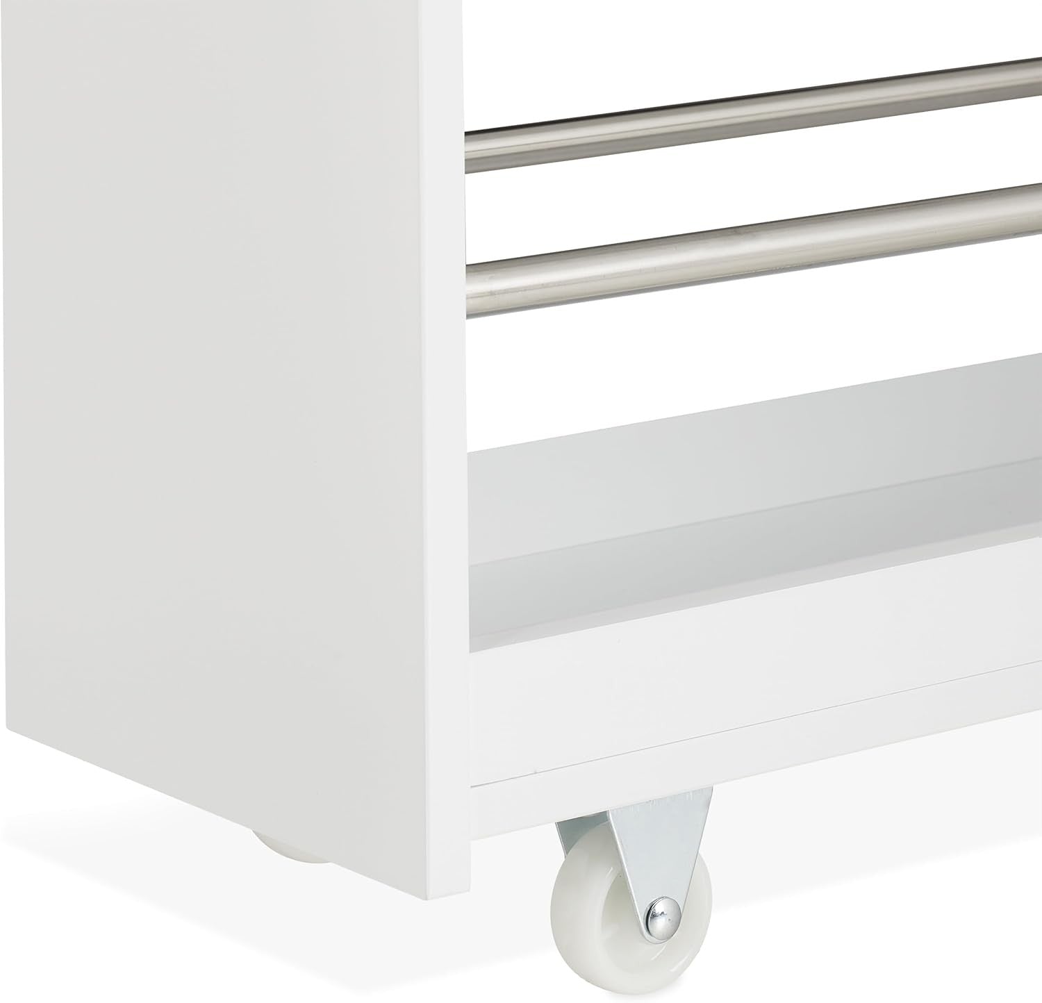 Slim Rolling Storage Trolley 4 Tier Narrow Kitchen Bathroom Cart Wheels