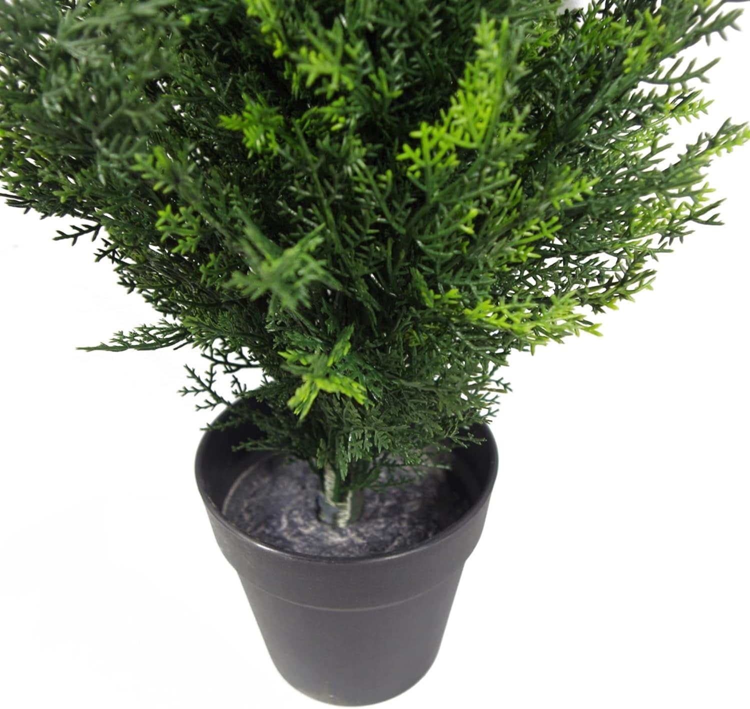 Leaf Artificial Cedar Cypress Topiary Tree 60cm UV Protected Green Decoration