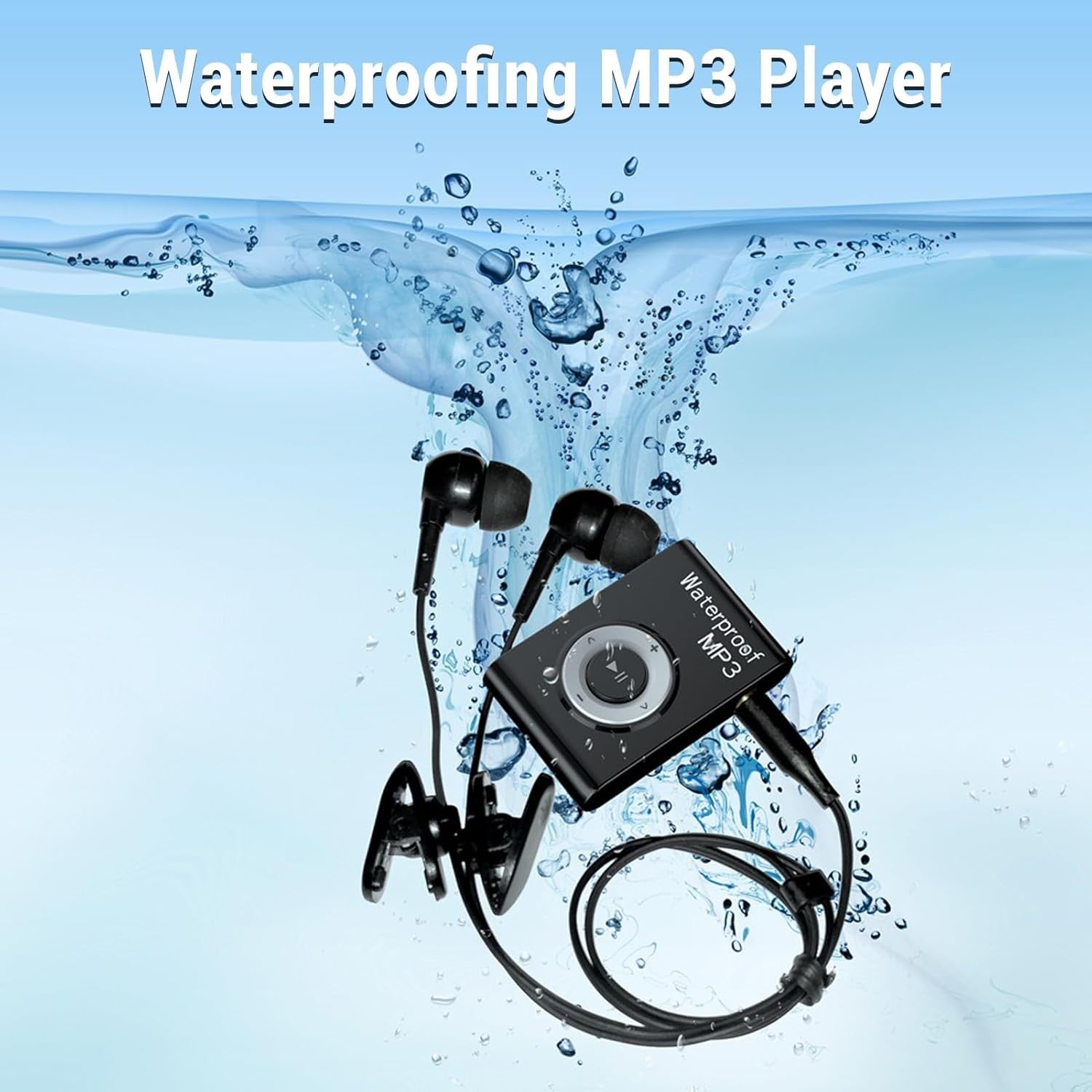 Waterproof Swimming MP3 Player 8GB HiFi Lossless w Headphones