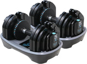 Adjustable Dumbbells Pair 25KG 18-Level Smart Click Space-Saving