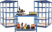 Garage Starter Kit 4 Shelving Bays 1800x900x300mm + Workbench Heavy Duty