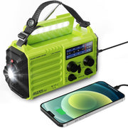 Solar Hand Crank Emergency Radio AM FM SW USB Phone Charger SOS Light