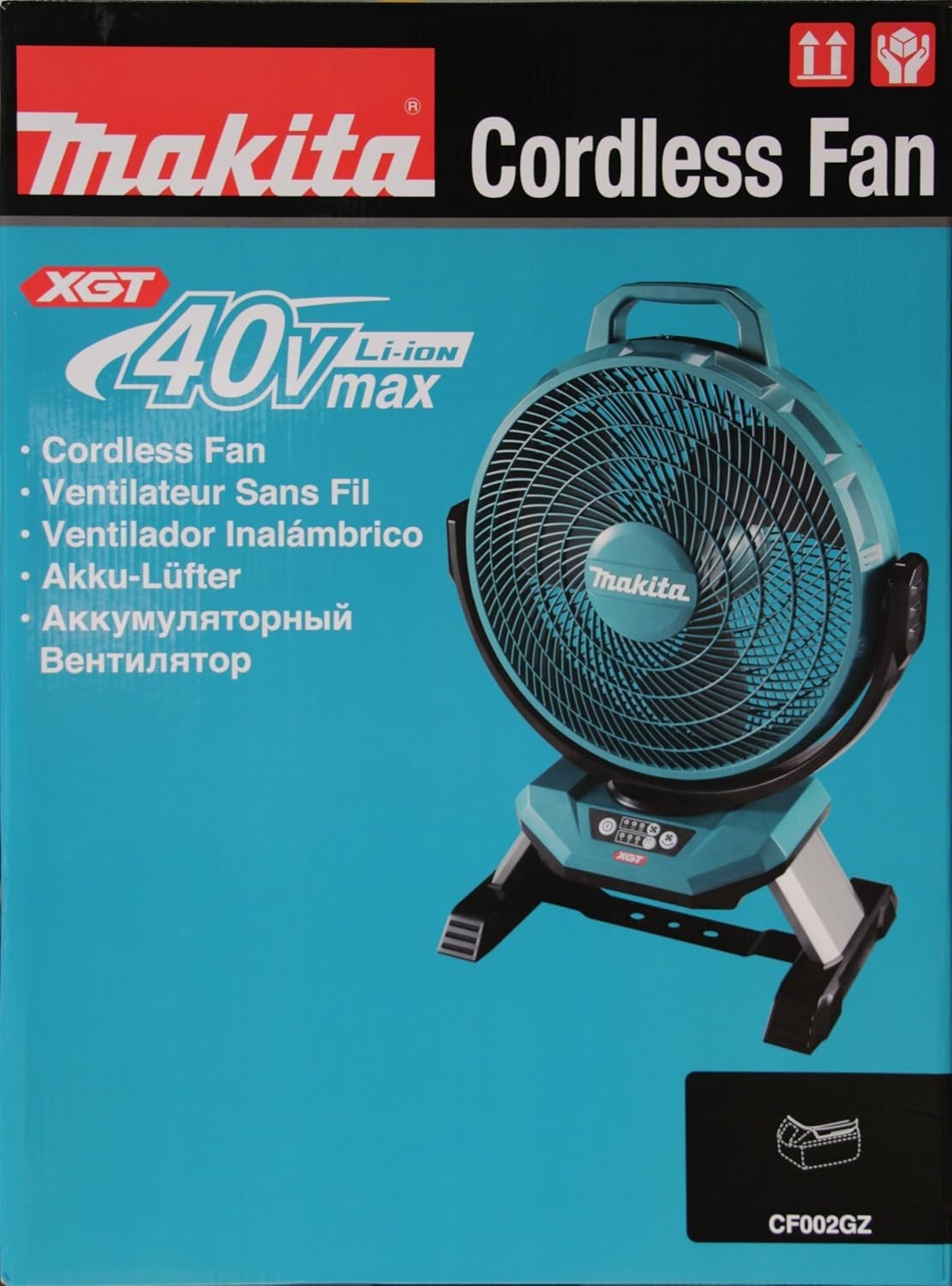 40V Max Portable Jobsite Fan – 3-Speed AC/DC Adjustable Tilt Heavy Duty Blue