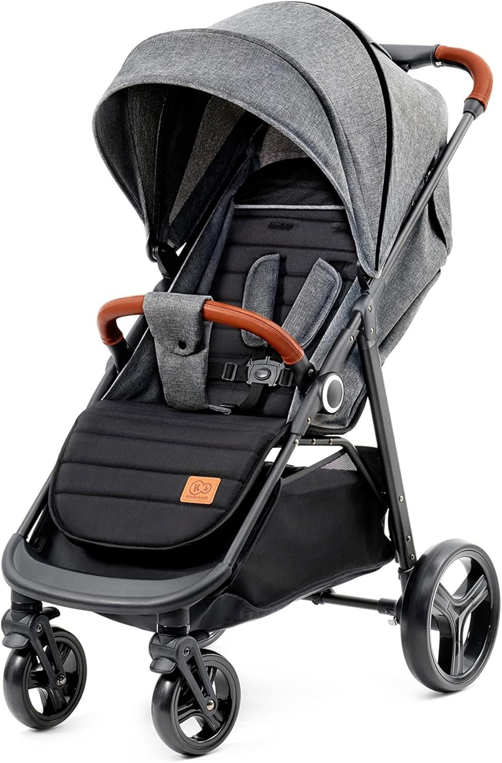 Baby Pushchair Stroller Lie Flat One Hand Fold All Terrain 22kg Grey
