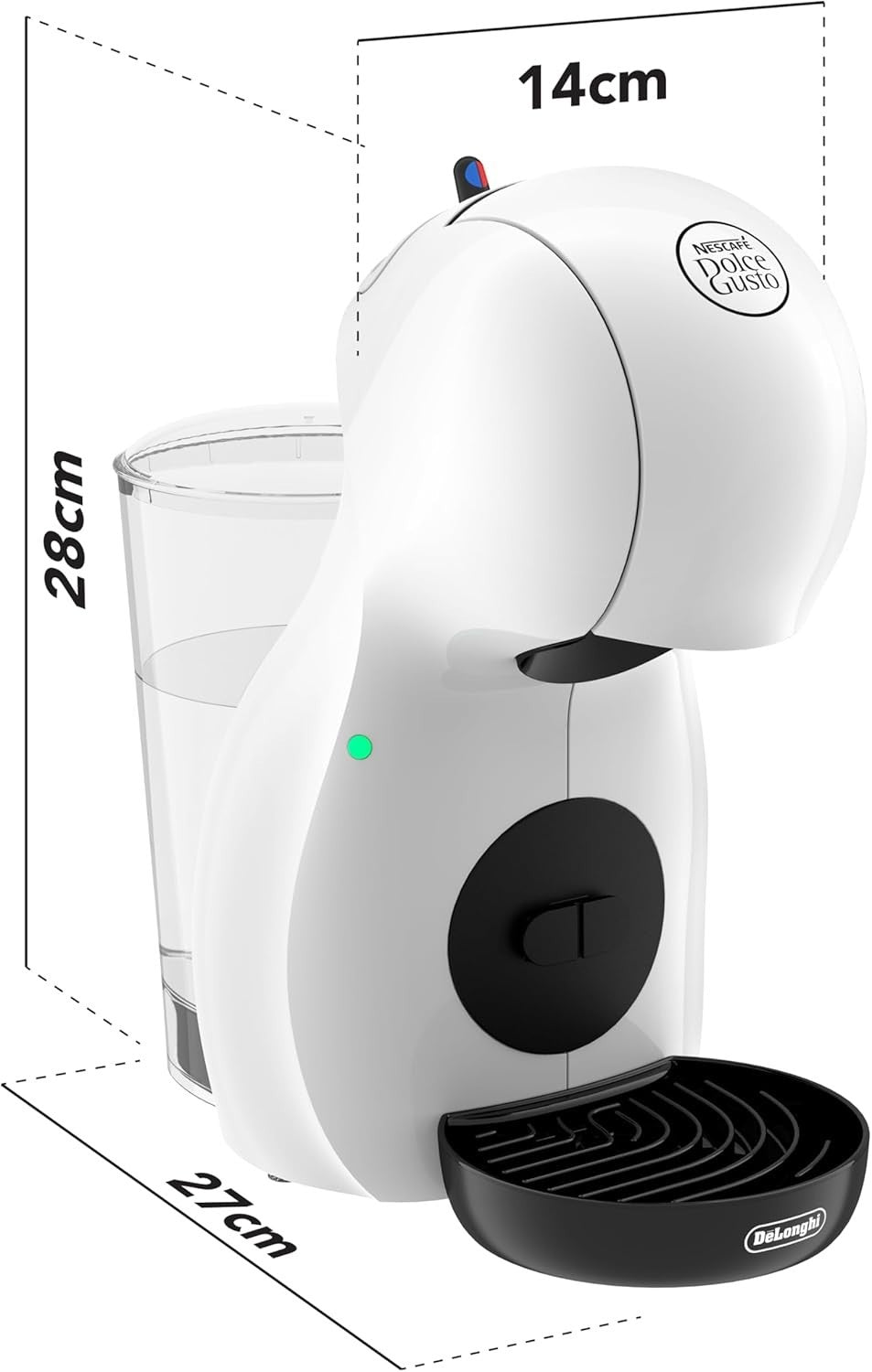 Compact Espresso Pod Coffee Machine | 15Bar Pressure | 0.8L Tank | Cappuccino