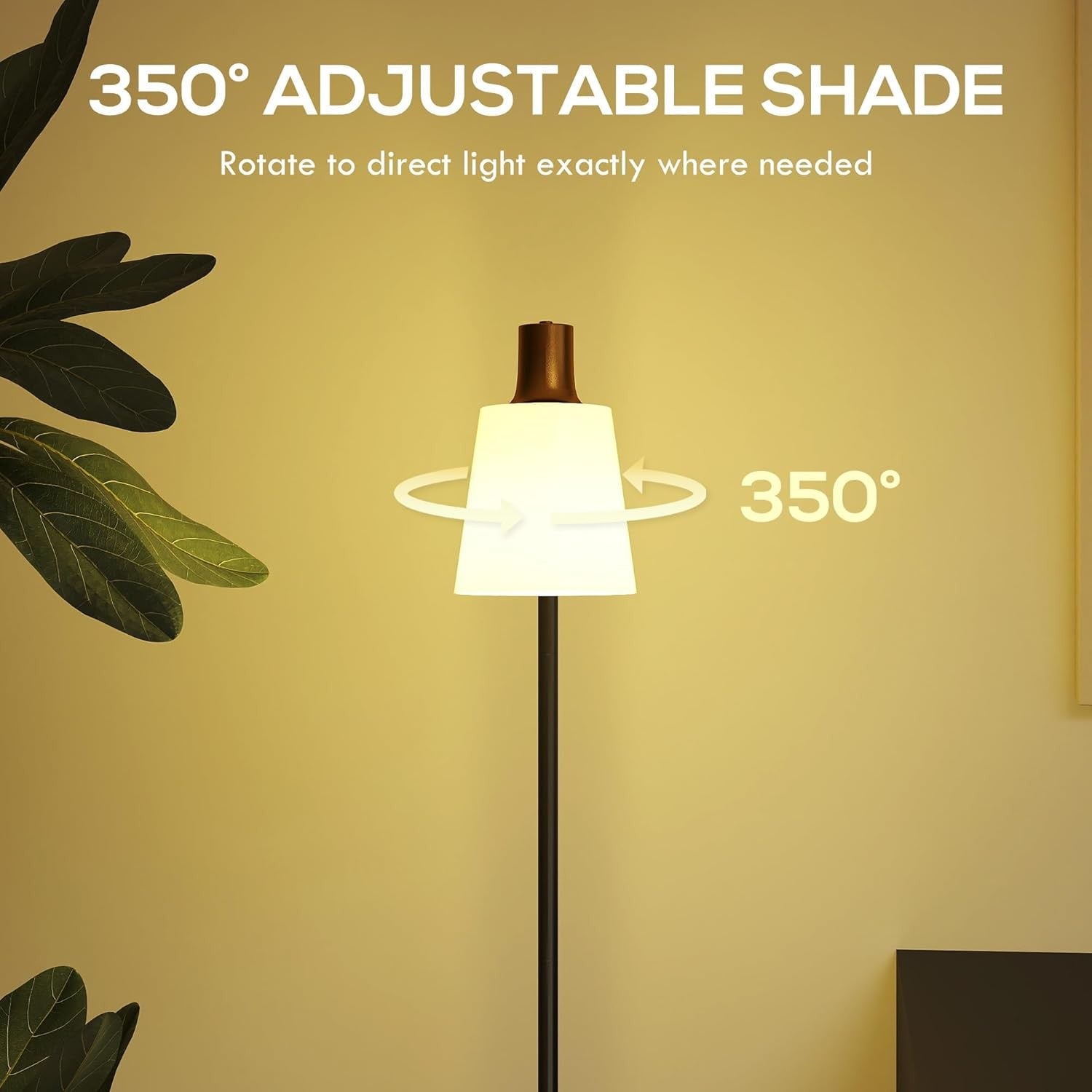 LED Floor Lamp Adjustable Head Dimmable Standing Light Modern Reading Lamp