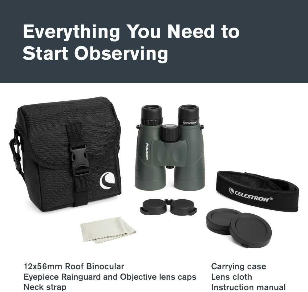 12x56 Waterproof Binoculars HD Long-Range Birdwatching Hunting Outdoor Travel