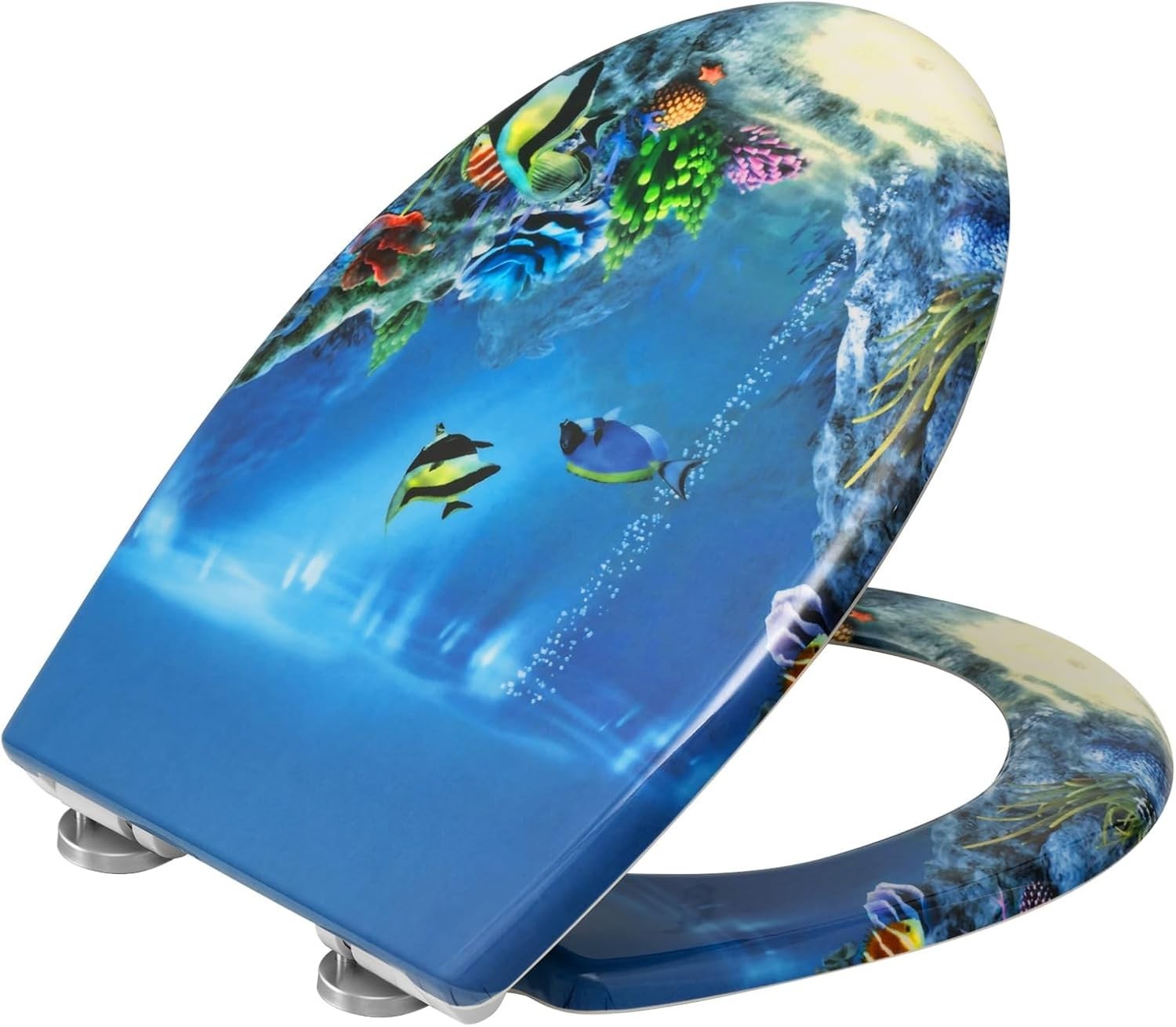 Soft Close Toilet Seat Quick Release O-Shape Duroplast Adjustable Hinges