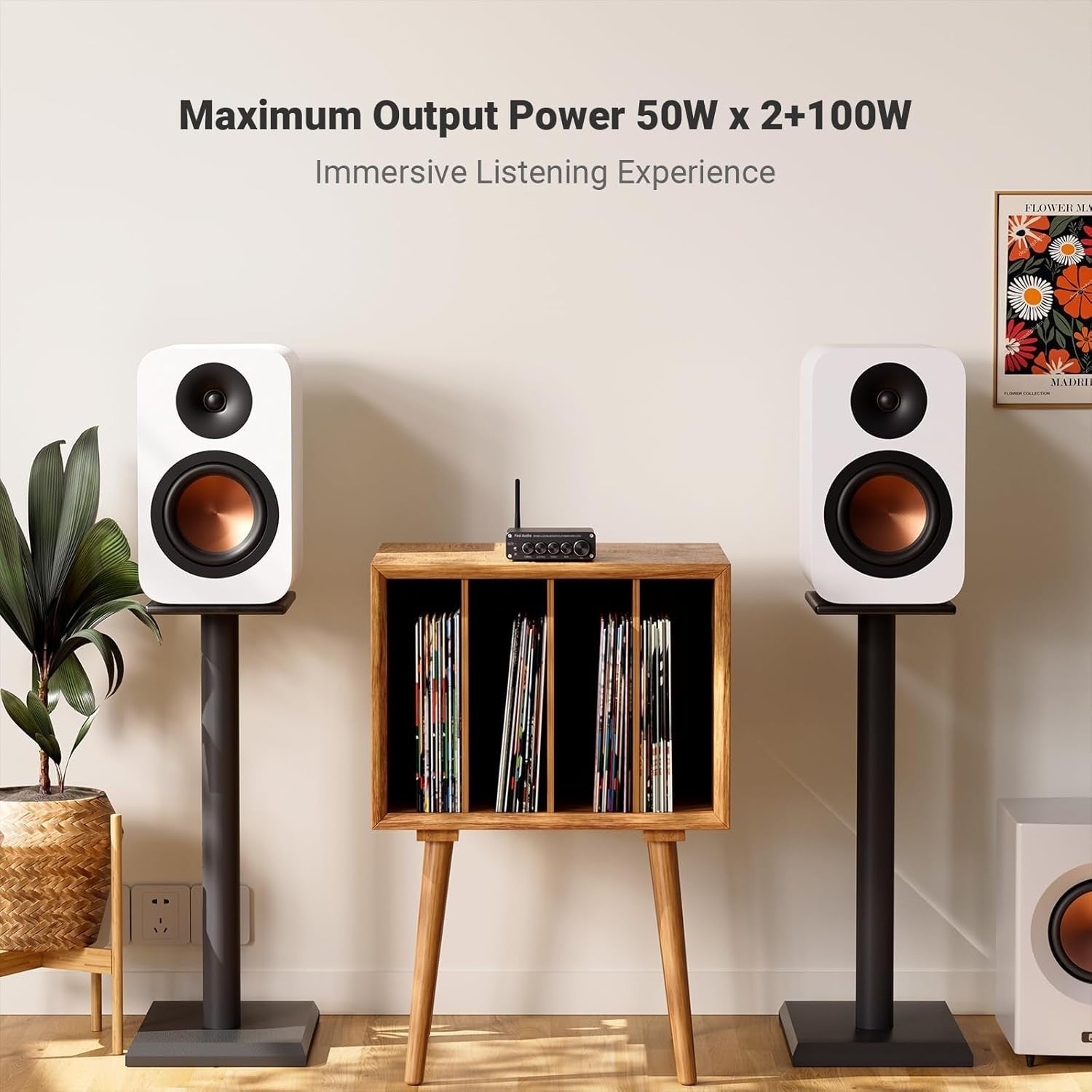 2.1CH Bluetooth 5.0 Stereo Power Amplifier TPA3116D2 RCA Subwoofer