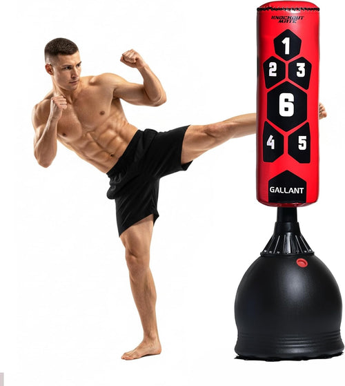 5.5ft Standing Punch Bag Pedestal Heavy Duty MMA Kickboxing Trainer
