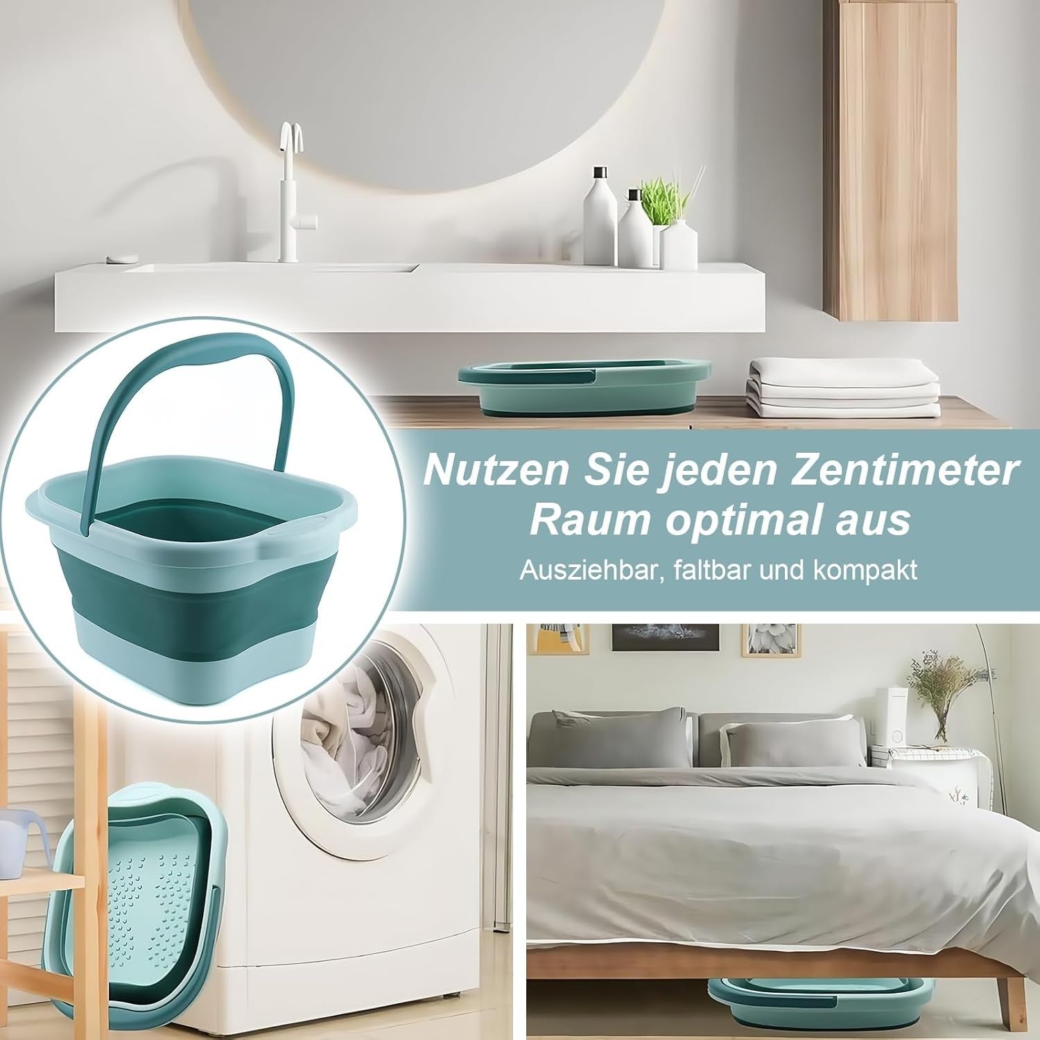 Portable Foot Bath Massage Soak Bucket Folding Large Capacity Travel