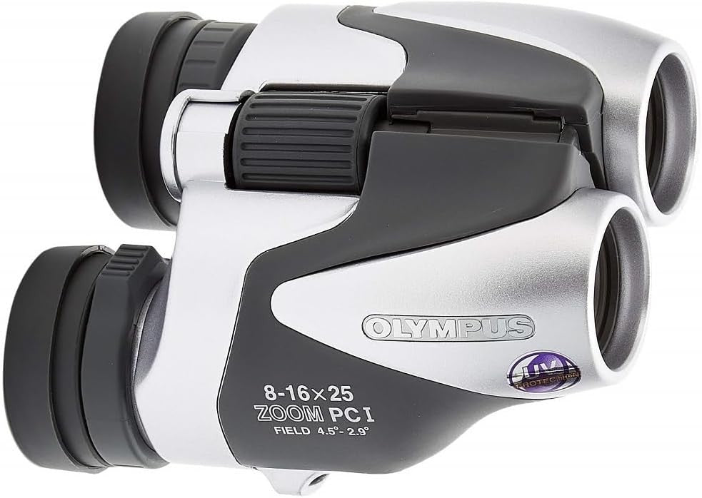 8–16×25 Compact Zoom Binoculars | Lightweight, Bright Optics, Travel & Sports
