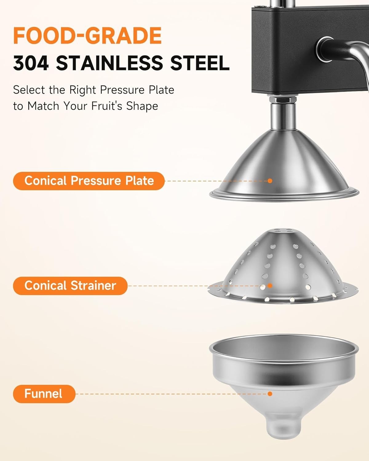 Manual Citrus Press Heavy Duty Juicer Dual Plates Lemon Orange Pom