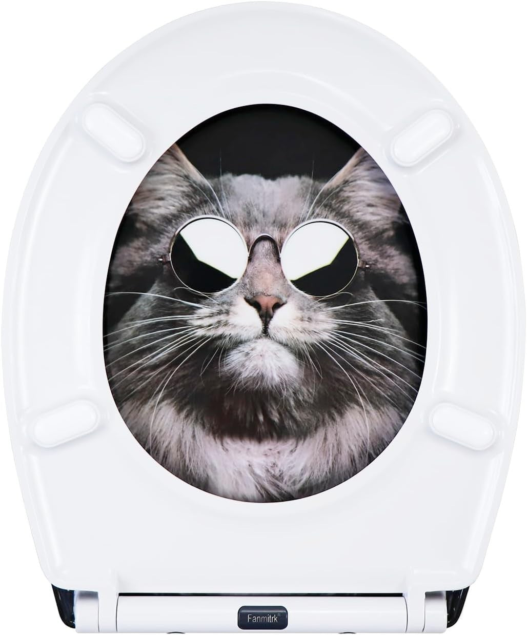 Black Cat Soft Close Toilet Seat Quick Release Top-Fix Duroplast 45x37cm