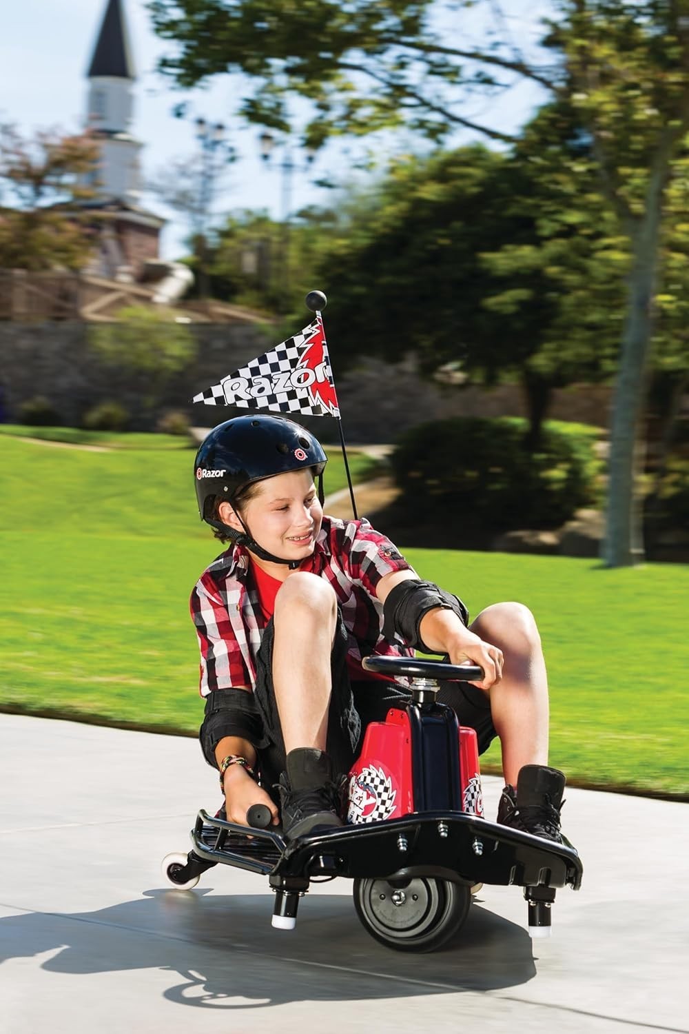 Electric Drift Go Kart 25.2V Ride On Racer 12mph Variable Speed 9+