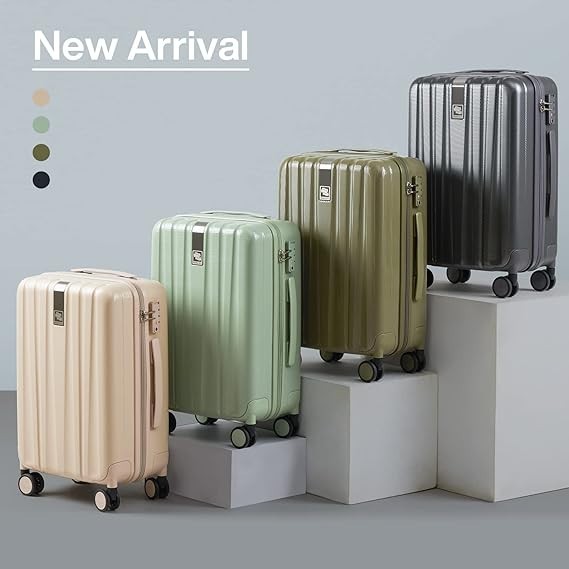24” Expandable Hard Shell Checked Suitcase Spinner Wheels Lock