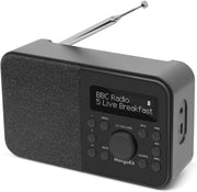 Portable DAB DAB+ FM Radio Bluetooth Kitchen Alarm Stone Grey