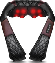 Shiatsu Neck Shoulder Massager with Heat Deep Kneading Back Pain Relief